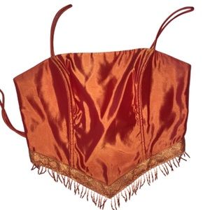 Niki by niki livas crop beaded top